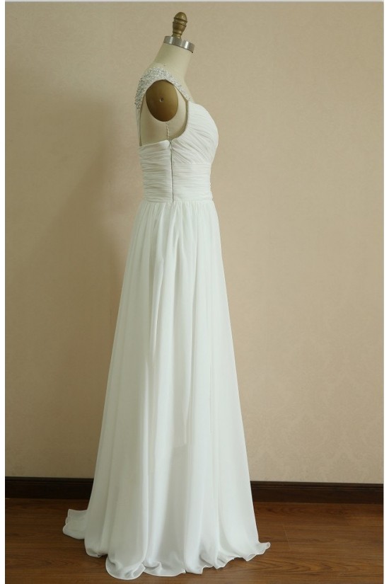 A-line Straps Beaded Chiffon Bridal Wedding Dresses WD010803 A-line Straps Beaded Chiffon Bridal Wedding Dresses WD010803