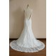 Trumpet/Mermaid V-neck Lace Bridal Wedding Dresses WD010804