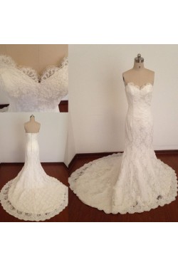 Trumpet/Mermaid Sweetheart Lace Bridal Wedding Dresses WD010811