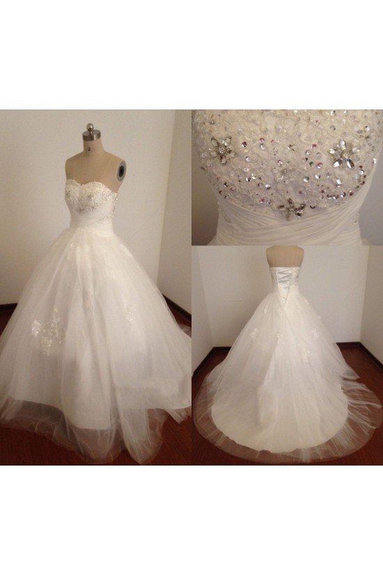 Ball Gown Sweetheart Beaded Appliques Bridal Wedding Dresses WD010812 Ball Gown Sweetheart Beaded Appliques Bridal Wedding Dresses WD010812