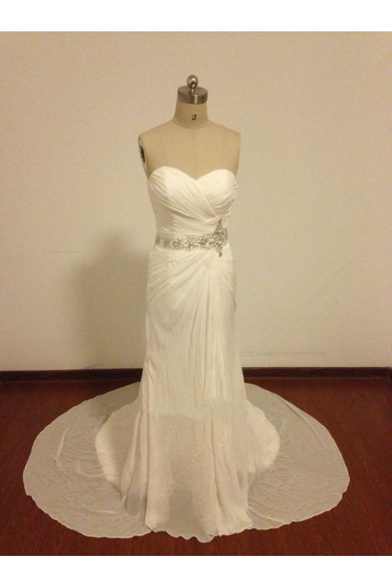 Beaded Chiffon Sweetheart Bridal Wedding Dresses WD010820 Beaded Chiffon Sweetheart Bridal Wedding Dresses WD010820