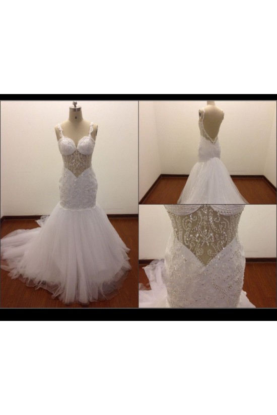 Trumpet/Mermaid Beaded Bridal Wedding Dresses WD010827 Trumpet/Mermaid Beaded Bridal Wedding Dresses WD010827