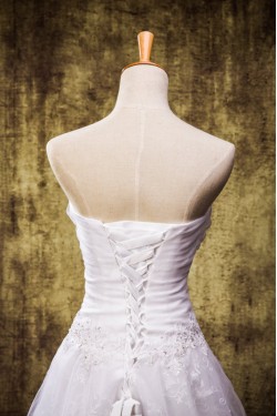 A-line Straples Short Lace Bridal Wedding Dresses WD010832