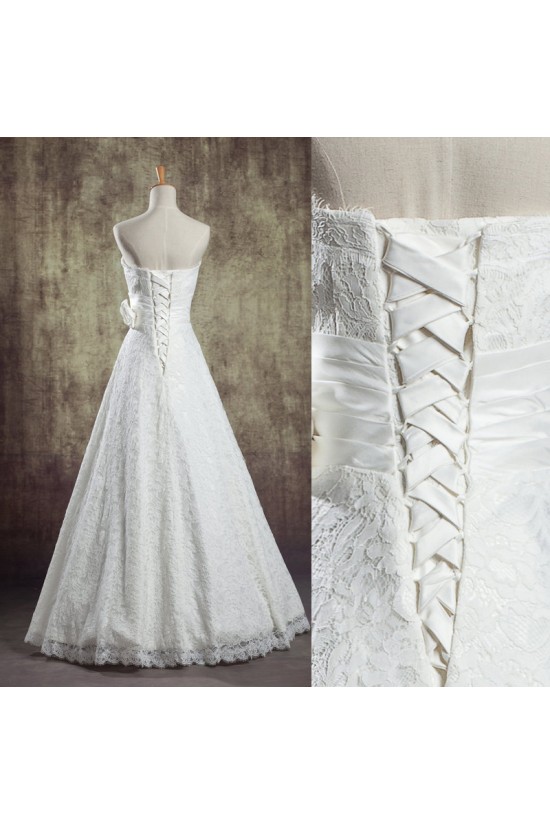 A-line Strapless Lace Bridal Wedding Dresses WD010838 A-line Strapless Lace Bridal Wedding Dresses WD010838