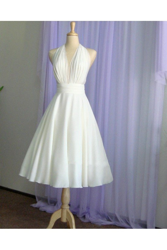 A-line Halter Short Bridal Wedding Dresses WD010850 A-line Halter Short Bridal Wedding Dresses WD010850