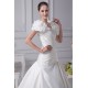 A-Line V-Neck Short Sleeve Court Train Wedding Dresses 2030003