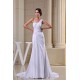 Sheath/Column Ruched Chiffon One-Shoulder Sweep Train Wedding Dresses 2030015 Sheath/Column Ruched Chiffon One-Shoulder Sweep Train Wedding Dresses 2030015