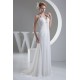 Sheath/Column Beaded Applique Chiffon One-Shoulder Sweep Train Wedding Dresses 2030016 Sheath/Column Beaded Applique Chiffon One-Shoulder Sweep Train Wedding Dresses 2030016