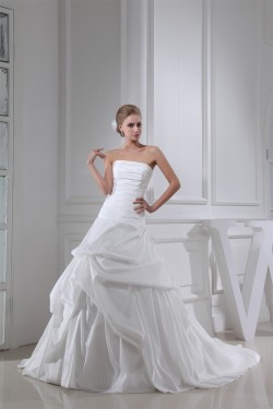 A-Line Sleeveless Strapless Sweet Wedding Dresses 2030031