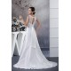 A-Line Sleeveless Lace Chiffon Sweep Train Wedding Dresses 2030068 A-Line Sleeveless Lace Chiffon Sweep Train Wedding Dresses 2030068