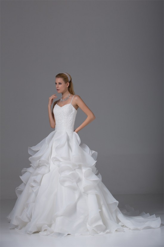 Beautiful Ball Gown Sweetheart Spaghetti Strap Beaded Appliques Wedding Dresses 2030073 Beautiful Ball Gown Sweetheart Spaghetti Strap Beaded Appliques Wedding Dresses 2030073