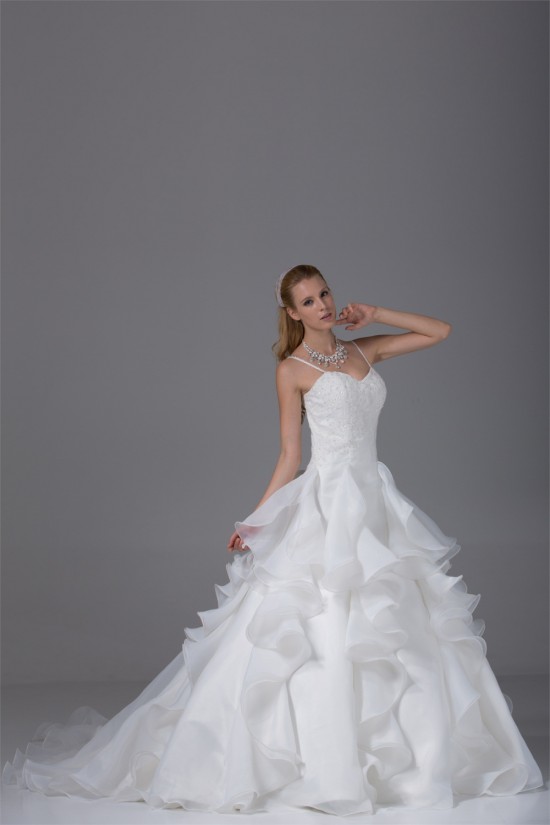 Beautiful Ball Gown Sweetheart Spaghetti Strap Beaded Appliques Wedding Dresses 2030073 Beautiful Ball Gown Sweetheart Spaghetti Strap Beaded Appliques Wedding Dresses 2030073