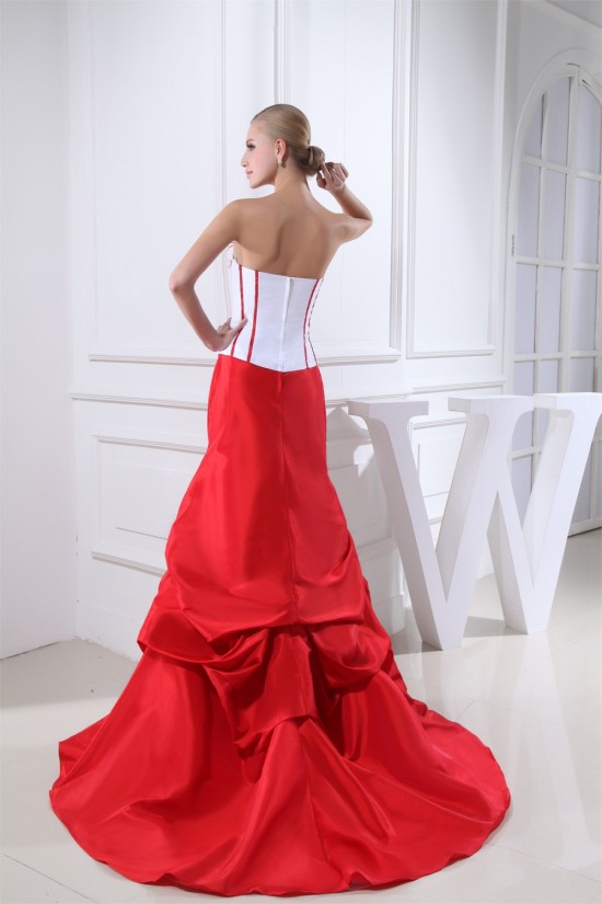 Trumpet/Mermaid Organza Taffeta Strapless Court Train Wedding Dresses 2030075 Trumpet/Mermaid Organza Taffeta Strapless Court Train Wedding Dresses 2030075