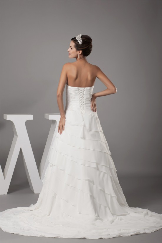 Breathtaking Sweetheart A-Line Chiffon Satin Sweet Wedding Dresses 2030086 Breathtaking Sweetheart A-Line Chiffon Satin Sweet Wedding Dresses 2030086