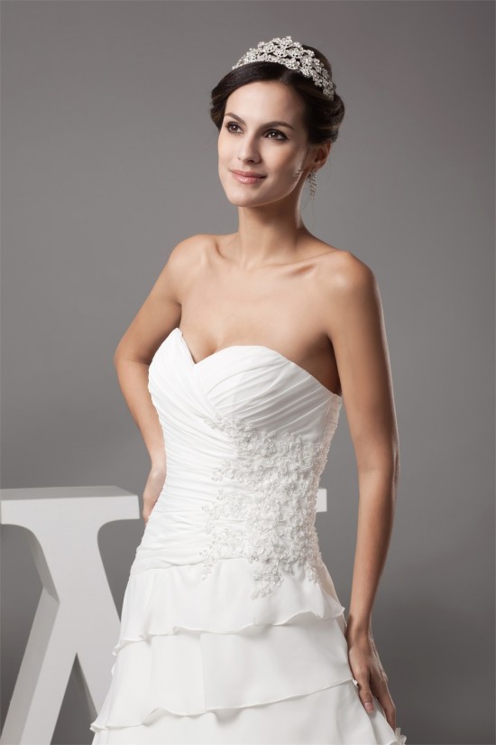 Breathtaking Sweetheart A-Line Chiffon Satin Sweet Wedding Dresses 2030086 Breathtaking Sweetheart A-Line Chiffon Satin Sweet Wedding Dresses 2030086
