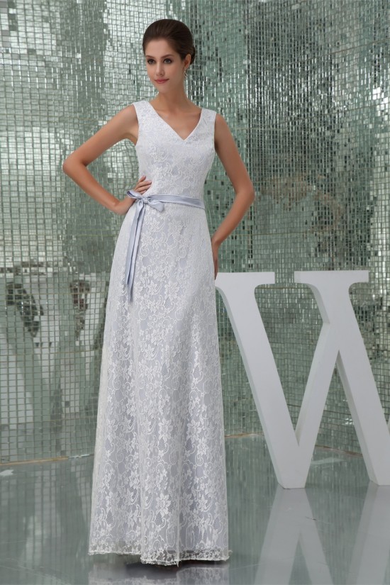 Sheath/Column V-Neck Lace Sleeveless Wedding Dresses 2030091 Sheath/Column V-Neck Lace Sleeveless Wedding Dresses 2030091