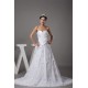 A-Line Sweetheart Chiffon Satin Lace Beaded Most Beautiful Wedding Dresses 2030096