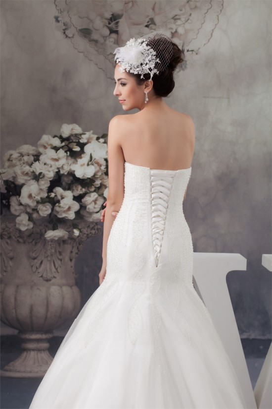 Sweetheart A-Line Sleeveless Satin Fine Netting Beaded Wedding Dresses 2031016 Sweetheart A-Line Sleeveless Satin Fine Netting Beaded Wedding Dresses 2031016