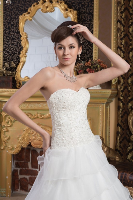 Sweetheart Satin A-Line Sleeveless Beaded Lace Wedding Dresses 2031020 Sweetheart Satin A-Line Sleeveless Beaded Lace Wedding Dresses 2031020