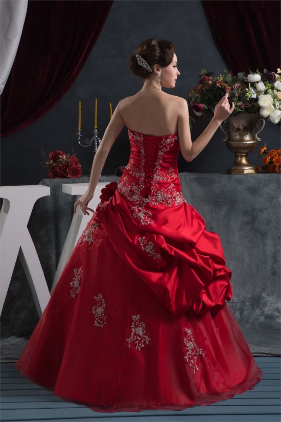 Sweetheart Sleeveless Floor-Length Ball Gown Red Wedding Dresses 2031028 Sweetheart Sleeveless Floor-Length Ball Gown Red Wedding Dresses 2031028