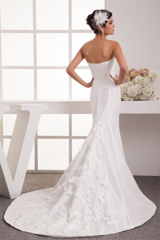 Mermaid/Trumpet Taffeta Fine Netting Strapless Wedding Dresses 2031031 Mermaid/Trumpet Taffeta Fine Netting Strapless Wedding Dresses 2031031