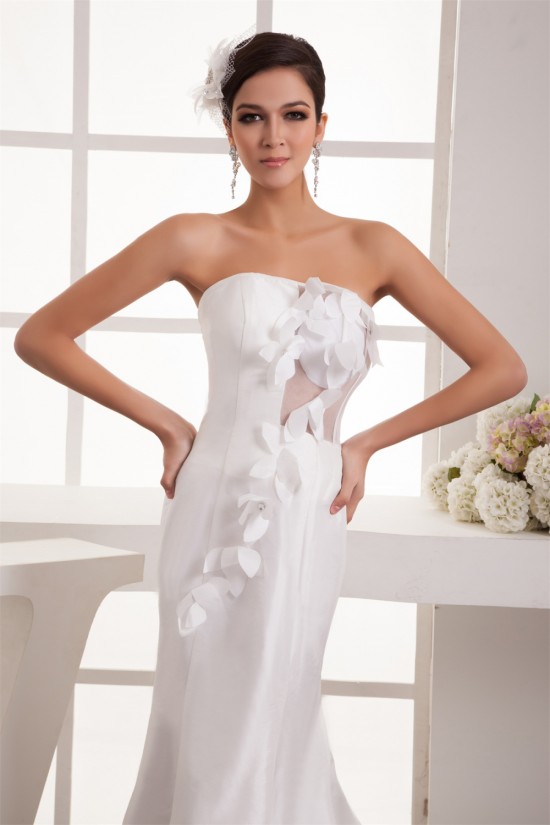 Mermaid/Trumpet Taffeta Fine Netting Strapless Wedding Dresses 2031031 Mermaid/Trumpet Taffeta Fine Netting Strapless Wedding Dresses 2031031
