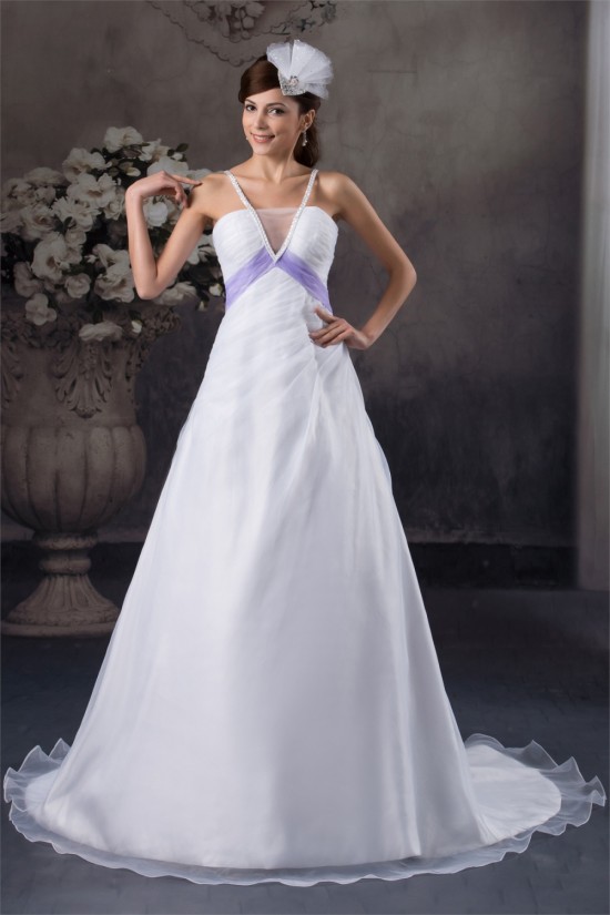 A-Line Satin Sleeveless V-Neck Beaded Wedding Dresses 2031032 A-Line Satin Sleeveless V-Neck Beaded Wedding Dresses 2031032