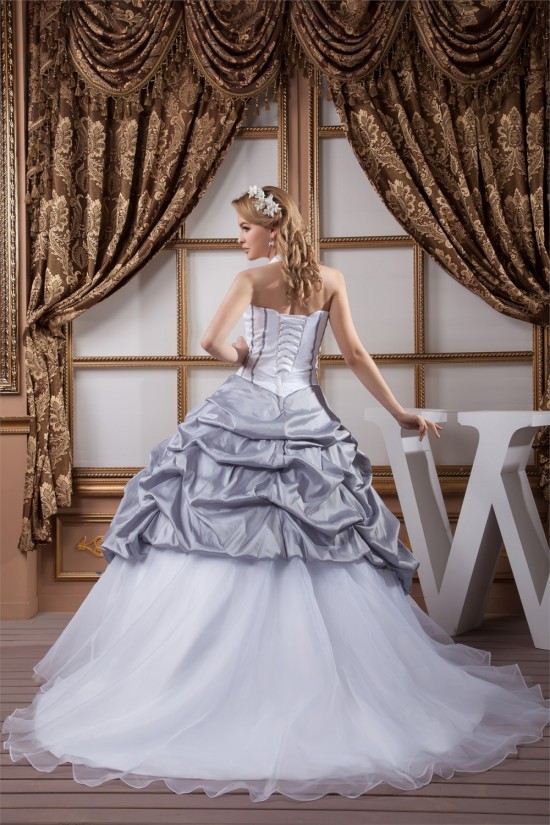 A-Line Satin Taffeta Halter Sleeveless Sweet Wedding Dresses 2031033 A-Line Satin Taffeta Halter Sleeveless Sweet Wedding Dresses 2031033