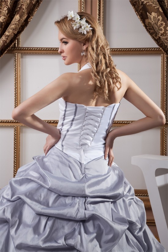 A-Line Satin Taffeta Halter Sleeveless Sweet Wedding Dresses 2031033 A-Line Satin Taffeta Halter Sleeveless Sweet Wedding Dresses 2031033