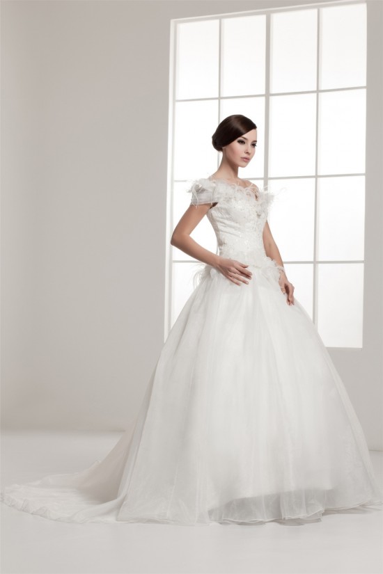 A-Line Straps Sleeveless Off-the-Shoulder Wedding Dresses 2031037 A-Line Straps Sleeveless Off-the-Shoulder Wedding Dresses 2031037