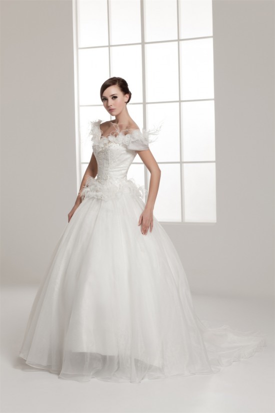 A-Line Straps Sleeveless Off-the-Shoulder Wedding Dresses 2031037 A-Line Straps Sleeveless Off-the-Shoulder Wedding Dresses 2031037