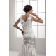 V-Neck Satin Sleeveless Handmade Flowers Wedding Dresses 2031045 V-Neck Satin Sleeveless Handmade Flowers Wedding Dresses 2031045