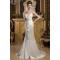 V-Neck Satin Silk like Satin Mermaid/Trumpet Beaded Wedding Dresses 2031049
