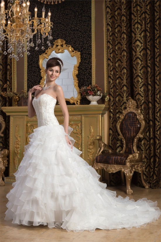Wonderful A-Line Sleeveless Satin Sweetheart Beaded Wedding Dresses 2031059 Wonderful A-Line Sleeveless Satin Sweetheart Beaded Wedding Dresses 2031059