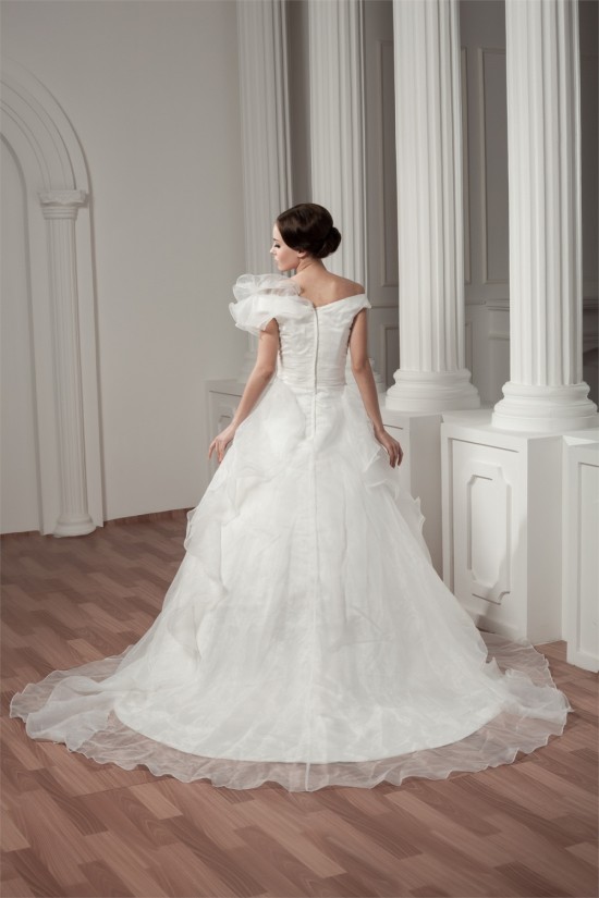 Wonderful Satin Sleeveless A-Line Off-the-Shoulder Wedding Dresses 2031068 Wonderful Satin Sleeveless A-Line Off-the-Shoulder Wedding Dresses 2031068