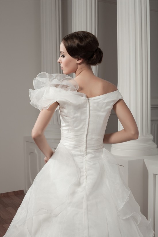 Wonderful Satin Sleeveless A-Line Off-the-Shoulder Wedding Dresses 2031068 Wonderful Satin Sleeveless A-Line Off-the-Shoulder Wedding Dresses 2031068