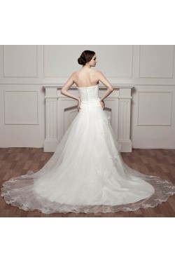 Wonderful A-Line Sleeveless Sweetheart Lace Wedding Dresses 2031071