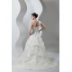 Wonderful Sleeveless A-Line One-Shoulder Satin Organza Lace Wedding Dresses 2031072 Wonderful Sleeveless A-Line One-Shoulder Satin Organza Lace Wedding Dresses 2031072
