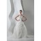 Wonderful Sleeveless A-Line One-Shoulder Satin Organza Lace Wedding Dresses 2031072