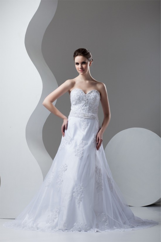 Wonderful A-Line Sweetheart Sleeveless Beaded Lace Wedding Dresses 2031074 Wonderful A-Line Sweetheart Sleeveless Beaded Lace Wedding Dresses 2031074