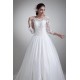 A-Line 3/4 Length Sleeve Satin Organza Scoop Most Beautiful Wedding Dresses 2031076 A-Line 3/4 Length Sleeve Satin Organza Scoop Most Beautiful Wedding Dresses 2031076