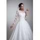 A-Line 3/4 Length Sleeve Satin Organza Scoop Most Beautiful Wedding Dresses 2031076 A-Line 3/4 Length Sleeve Satin Organza Scoop Most Beautiful Wedding Dresses 2031076