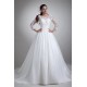A-Line 3/4 Length Sleeve Satin Organza Scoop Most Beautiful Wedding Dresses 2031076 A-Line 3/4 Length Sleeve Satin Organza Scoop Most Beautiful Wedding Dresses 2031076
