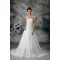 A-Line Sleeveless Sweetheart Lace Fine Netting Wedding Dresses 2031086