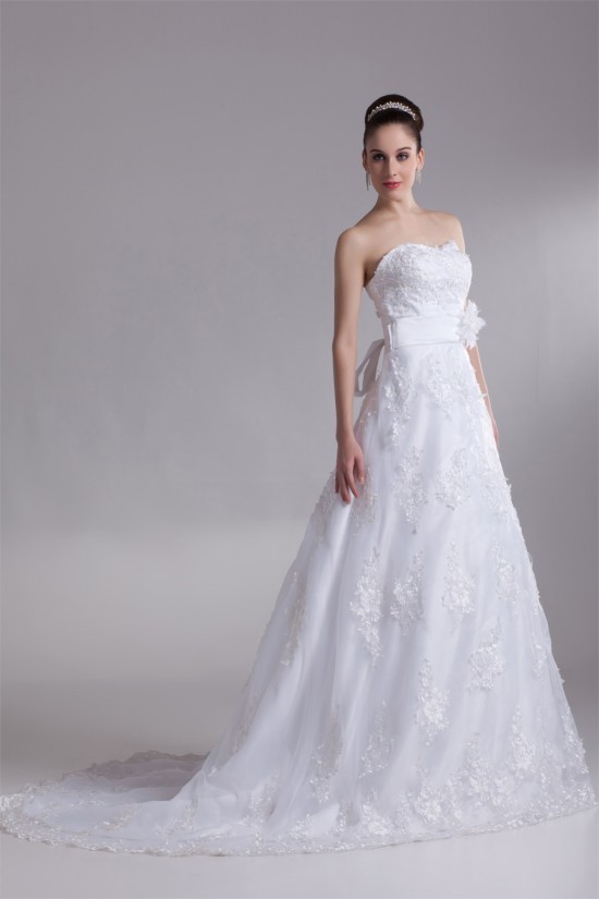 A-Line Sleeveless Sweetheart Satin Lace New Arrival Wedding Dresses 2031087 A-Line Sleeveless Sweetheart Satin Lace New Arrival Wedding Dresses 2031087
