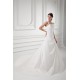 A-Line Sleeveless Taffeta Spaghetti Straps Beaded Wedding Dresses 2031088