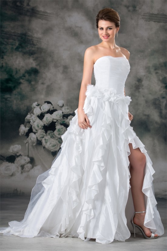 A-Line Soft Sweetheart Organza Taffeta Sleeveless Wedding Dresses 2031090 A-Line Soft Sweetheart Organza Taffeta Sleeveless Wedding Dresses 2031090