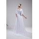 A-Line Chiffon V-Neck Half Elbow Sleeve Wedding Dresses 2030110