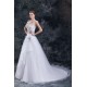 Amazing Satin Organza A-Line Straps Embellished Wedding Dresses 2031110
