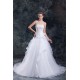 Amazing Satin Organza A-Line Straps Embellished Wedding Dresses 2031110